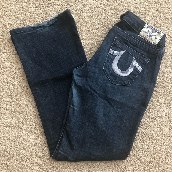 ⭐️True Religion Boot Cut Jeans with Silver Sequins - Picture 2 of 13